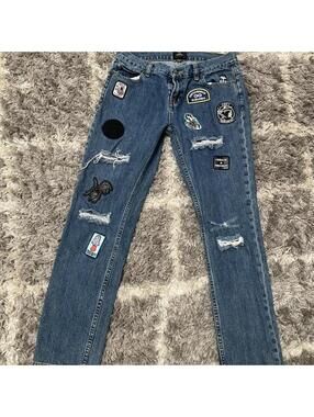 Obey Men's Blue and Navy Jeans